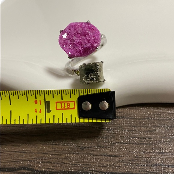 Ruby with pyrite statement ring - Picture 13 of 16